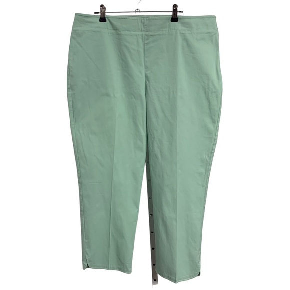 TALBOTS HERITAGE MINT GREEN CROP ANKLE PANTS SIZE 16 - Picture 2 of 16